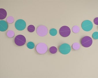 Mermaid Garland, Mermaid Party Decorations, Mermaid Birthday Party, Under the Sea Party Decorations, Purple First Birthday Decorations