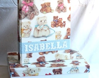 customizable photo album gift baby baptism card bears 23x30 birth newborn scrapbook Teddies bookbinding