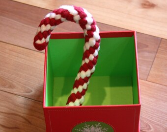 Fleece Tug Toys, Braided Candy Cane Dog Toy, Holiday Knotted Rope, Durable and Washable, Ready to Ship, aDOGable Essentials