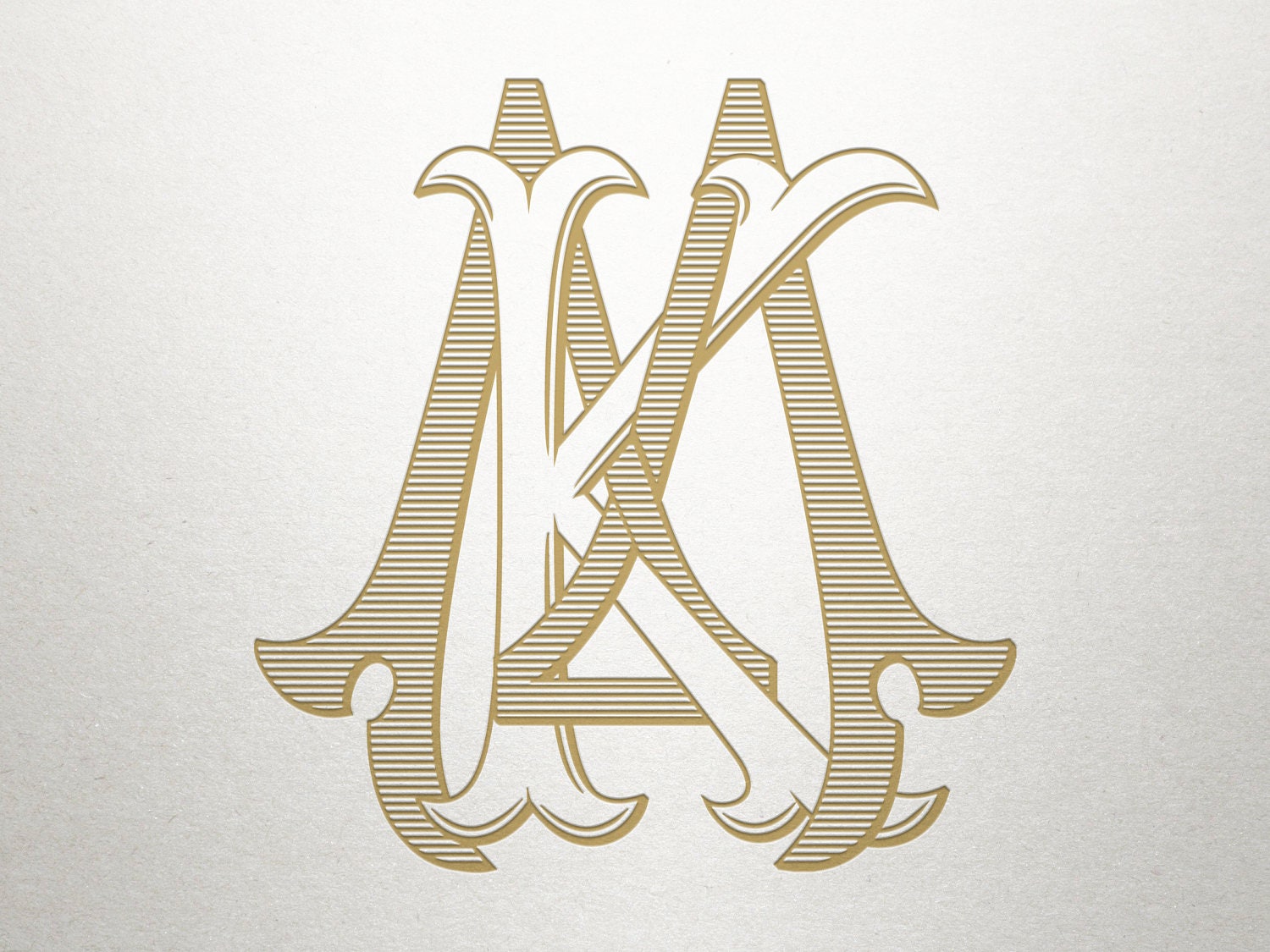 Interlocking Wedding Monogram Km Mk Wedding Monogram