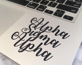 Alpha Sigma Alpha Decal