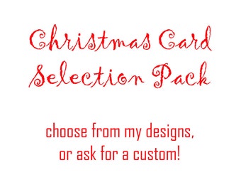 Selection Pack of 10 Christmas Cards - Choose your own mix!