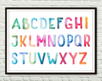 Abc Wall Art playroom decor printable abc wall art educational decor Abc Wall Art playroom decor printable abc wall art educational decor
