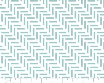 By The HALF YARD - London Fog for Camelot, Pattern #2141505-1 Twede in Light Blue, Diagonal Twede Stripes on White