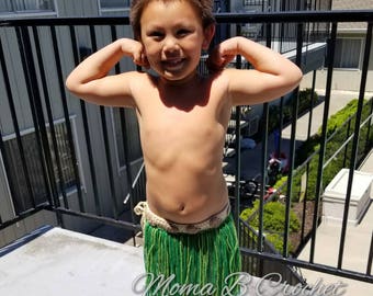 Crochet Maui Costume, Maui Outfit, Toddler Maui Costume, Child Maui Costume, Moana Birthday, Maui Birthday, Maui Skirt, Moana Party