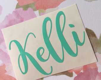 Fancy Name Decal, Yeti Monogram Decal, Personalized Vinyl Decal, Car Decal, Phone Decal, Laptop Decal, Water Bottle Decal, Vinyl Monogram