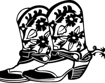 Cowboy Boots- Vinyl Decal - Multiple colors and sizes to choose from!!!