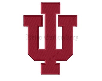 Indiana Hoosiers 9 Size Embroidery Designs College Football Logos Machine Embroidery Pattern