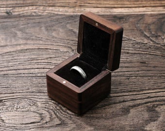 Personalized Proposal Ring Box, Engagement Ring Box, Rustic Wood Ring Box, Ring Box for Wedding, Gold Ring Box, Custom Wood Ring Box