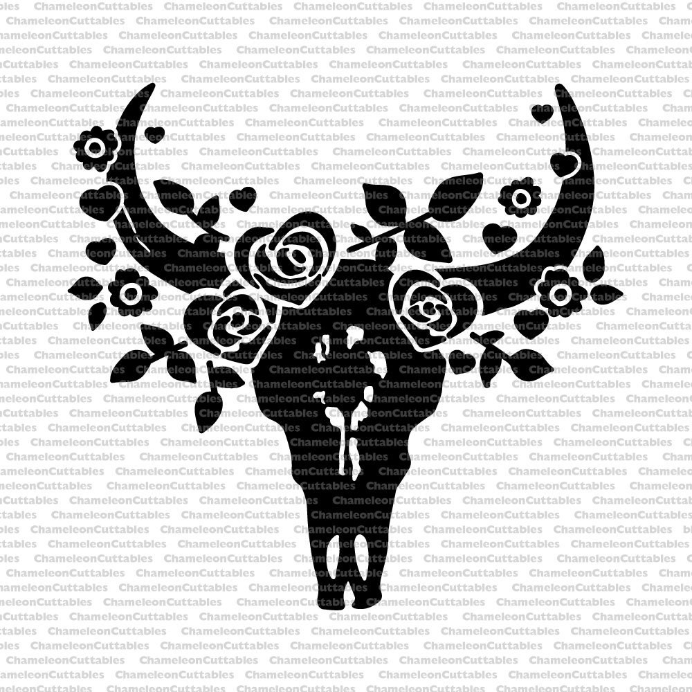 Download Free Bull Skull Svg SVG Cut Files