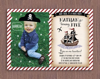 Printable Pirate Party Invitation / Pirate Birthday Party