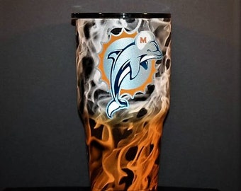Throwback Miami Dolphins Yeti Old School Miami Dolphins Ozark Miami gifts for him Miami gifts for her Miami Dolphins tumbler Dolphins cup