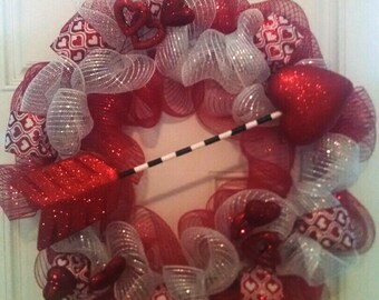 Valentine's Day Wreath, Valentine Front Door Wreath, Valentine Wreath, Holiday front door wreath, front door wreath