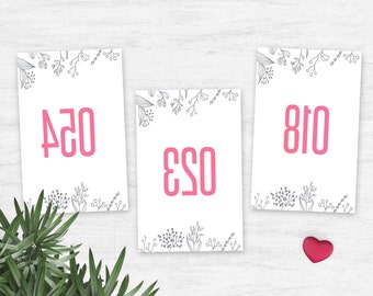 Number tags | Etsy