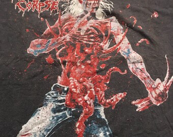 Vintage 90s Cannibal corpse eaten back to life napalm death carcass blue grape