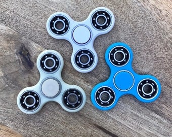 Fidget Spinner 3D Printed w EXPOSED Bearings; EDC Fidget Spinner Toy; Desk Toy; Stress Relief; Tri Spinner Hand Spinner