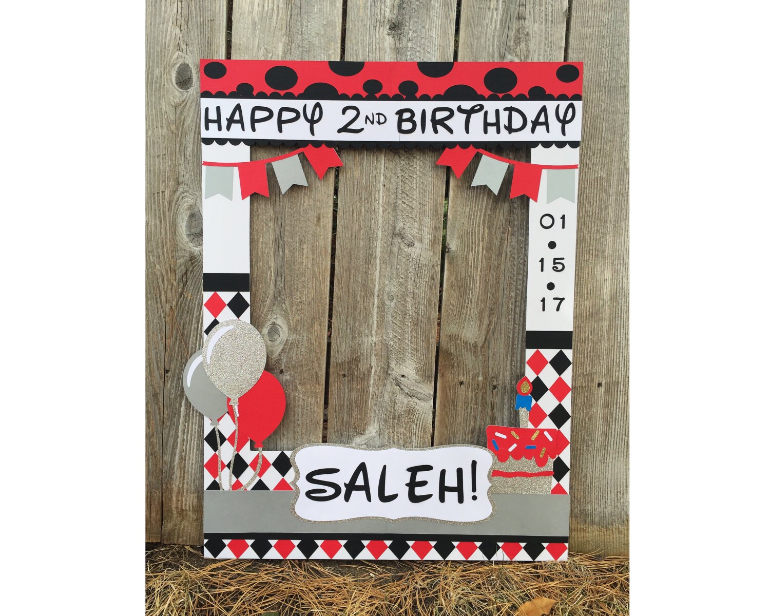 Birthday Party Giant photo frame prop for photo booth child