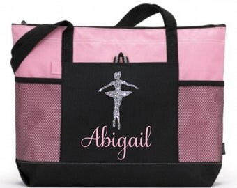 Girl Dance Tote, Personalized Dance Bag, Custom Dance Bag, Tween Dance bag, Teen dance bag
