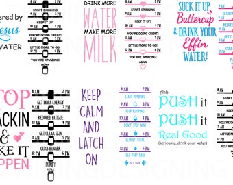 Water Tracker svg Bundle SVG PNG DXF Zip folder digital file
