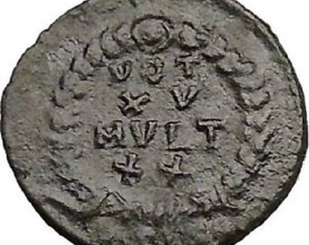 GRATIAN 378AD Authentic Ancient Roman WREATH of success Coin