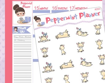 Cute Little Giraffe Planner Stickers #263