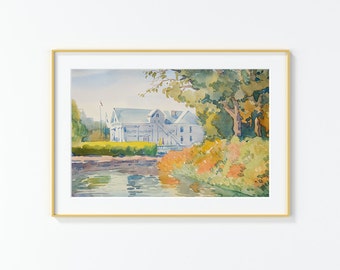 Original Watercolor Painting,Watercolor Painting,landscape,San Antonio,River walk,River,cityscape