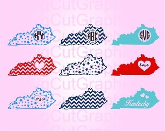 Kentucky SVG Files - Svg Monogram -SVG Cutting Files - Svg Files for Cricut - Svg Monogram Frames - Silhouette SVG Files - Cricut Svg Files