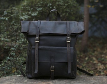 Leather Backpack/ Leather Rucksack/ Women's Backpack/ Men's Backpack in Brown by Native Leather Design