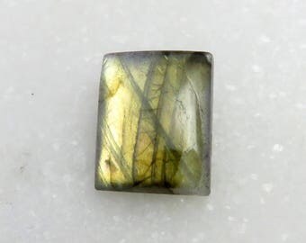 Amazing Natural Loose Labradorite, Full Flashy Fire Stone, Rectangle Shape Cabochon, Semi Precious Gemstone 15.90 Carat 19x16 MM AA++ FI-170