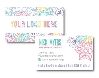 Customized Business Card File -Paisley- marketing digital file