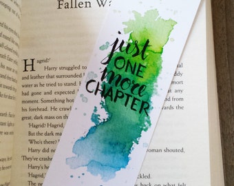 Watercolor Bookmark - Just one more chapter (by Keymarks)