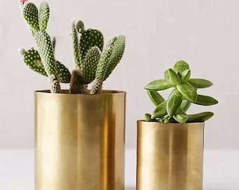 Mini Brass Planter - Succulent Cacti Terrarium Gold Pot