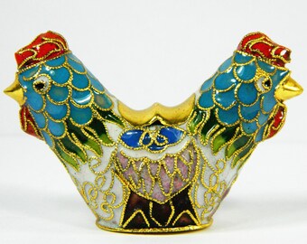 Figurine Vintage Cochon Cloisonné – Art Asiatique – Fait Main