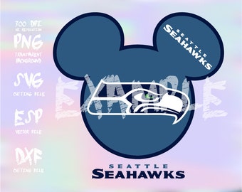 Mickey heads Sport logo football team Seattle Seahawks ,clipart,SVG,PNG 300dpi ,ESP vector