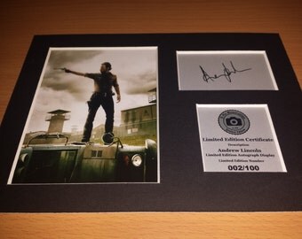 The Walking Dead - Andrew Lincoln - Rick Grimes - Signed Autograph Display - Fully Mounted and Ready To Be Framed