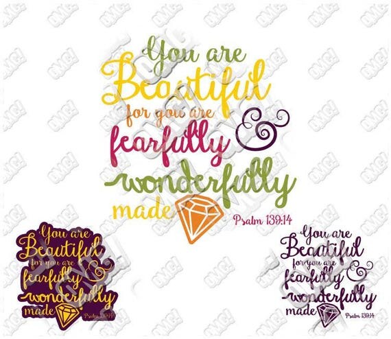 Download Items similar to You Are Beautiful You Are Fearfully and ...