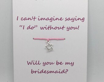 SALE Personalised bridesmaid - Will you be my bridesmaid gift - bridesmaid question - bridesmaid gift - bridesmaid bracelet