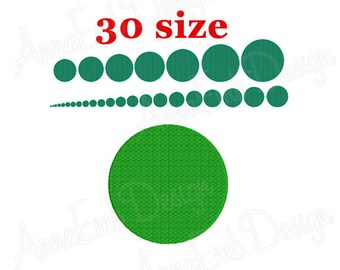 Polka Dot Embroidery Design. Mini Polka Dots Embroidery Design. Machine Embroidery. Circle Embroidery Design. Mini Dots Embroidery Design.