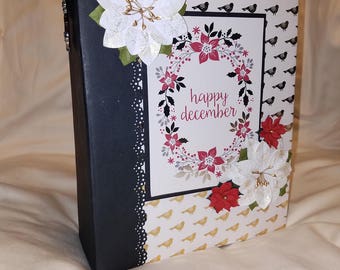 Christmas mini album, scrapbook album, mini scrapbook, Christmas photo album, Christmas memory album, premade scrapbook, premade mini album