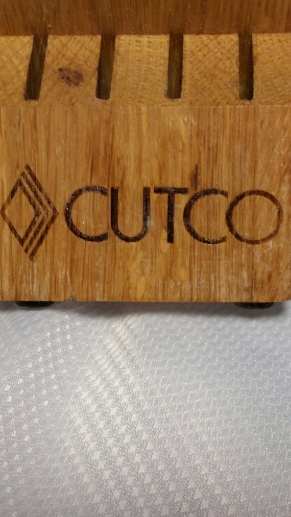 Vintage Cutco Wooden Knife Block 8 Slots Knife Holder Honey