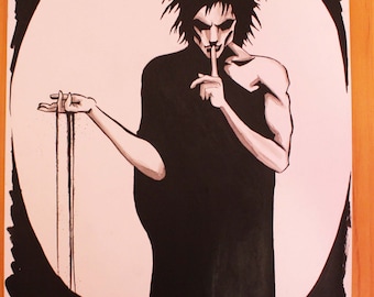 Sandman ink and watercolour drawing