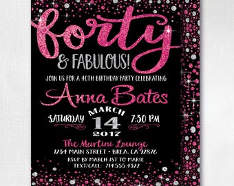 Fabulous Forty Invitations 10