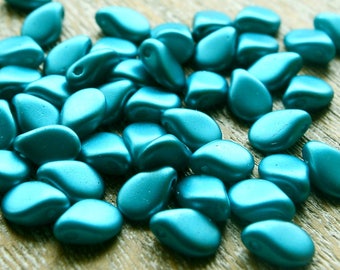 Pip Beads, Preciosa, Czech Beads, Turquoise Beads, Czech Glass Beads, Bead Supply, Bead Supply, Jewellery Beads, Pastel Turquoise, Pk 50