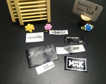 150 custom satin printed labels, satin clothing labels, Custom clothing label, Custom Satin Sewing Tags, Custom Sew In Labels, garment label