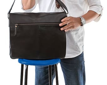 Leather messenger - messenger bag - leather bag - leather satchel - mens leather bag - leather bag men - mens messenger bag - mens bag