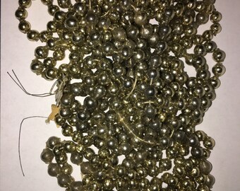 Vintage Mercury Glass Bead Garland Silver Garland - #36