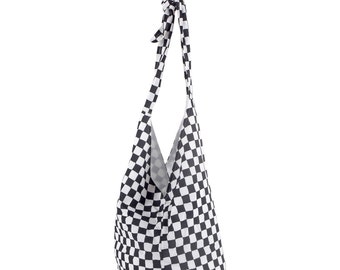 Shoulder bag Shopperbag black and white diamonds