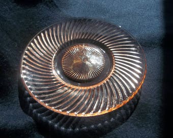 Pink Diana Swirl Bread and Butter plate