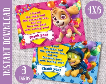 Paw patrol thank you | Etsy