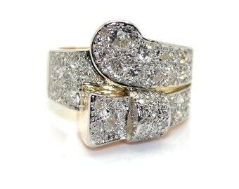 1940 gold and diamonds ring
